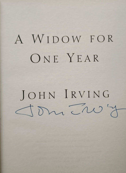 A Widow For One Year SIGNED, FIRST EDITION