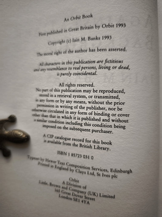 Against A Dark Background FIRST EDITION