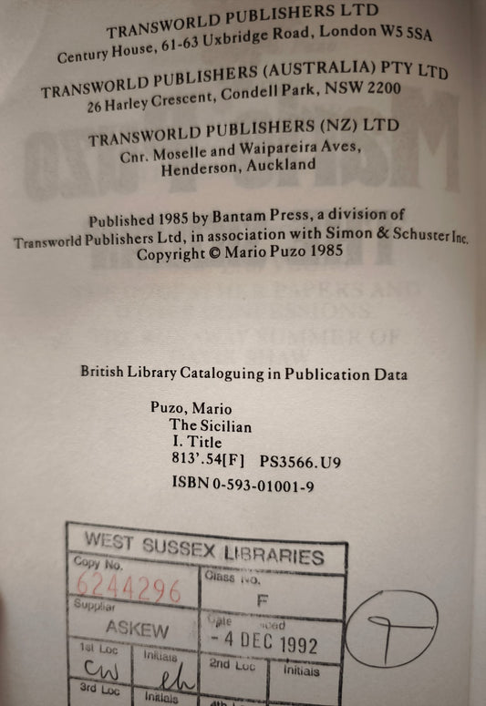 The Sicilian FIRST EDITION