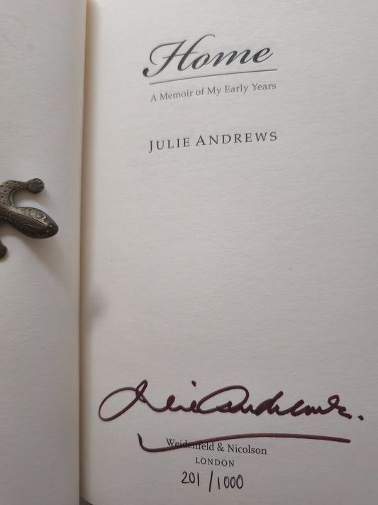 Home : Memoir Of My Early Years SIGNED BY JULIE ANDREWS, RARE, CASED, FIRST EDITION