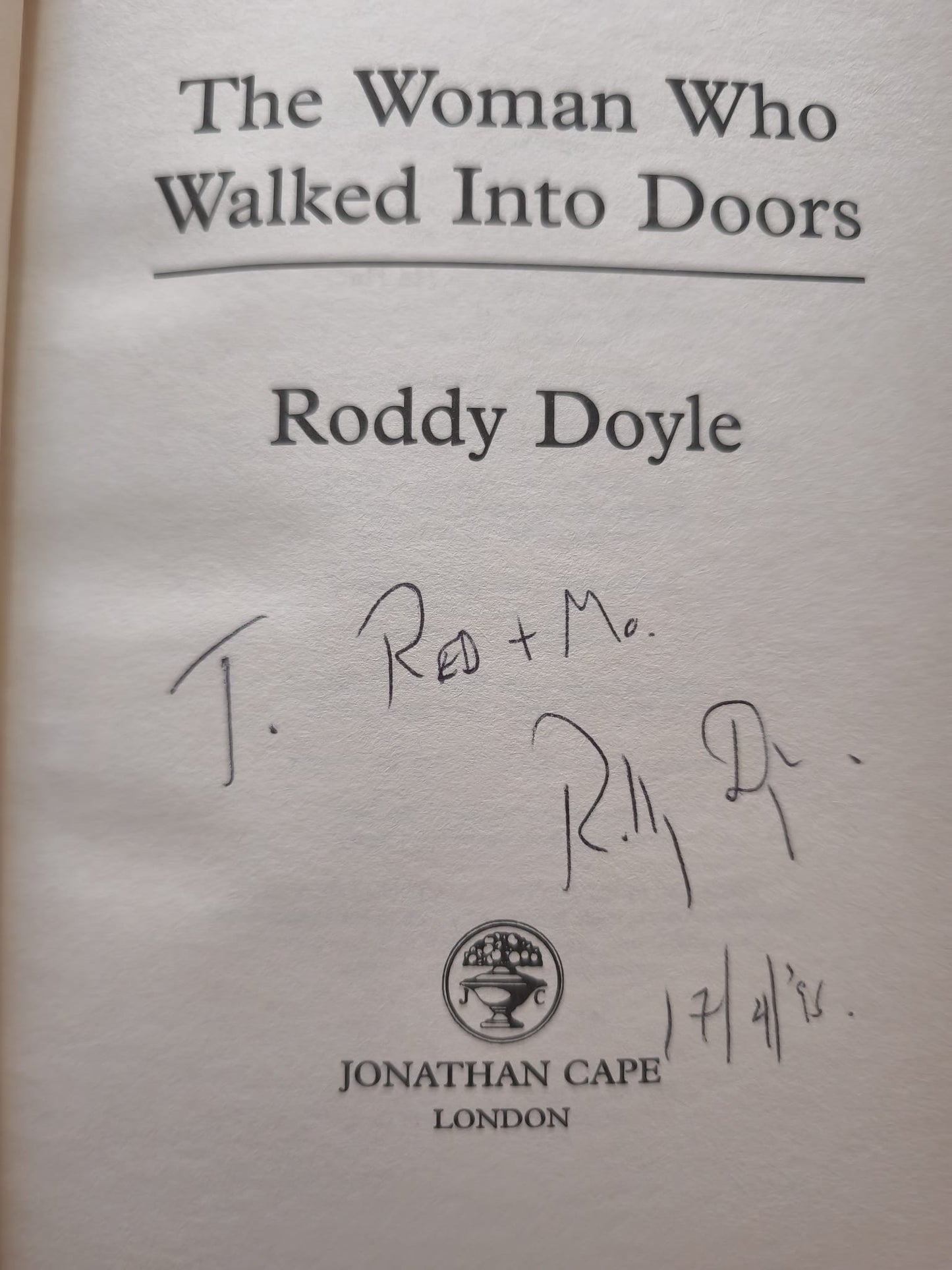 The Woman Who Walked Into Doors SIGNED, FIRST EDITION