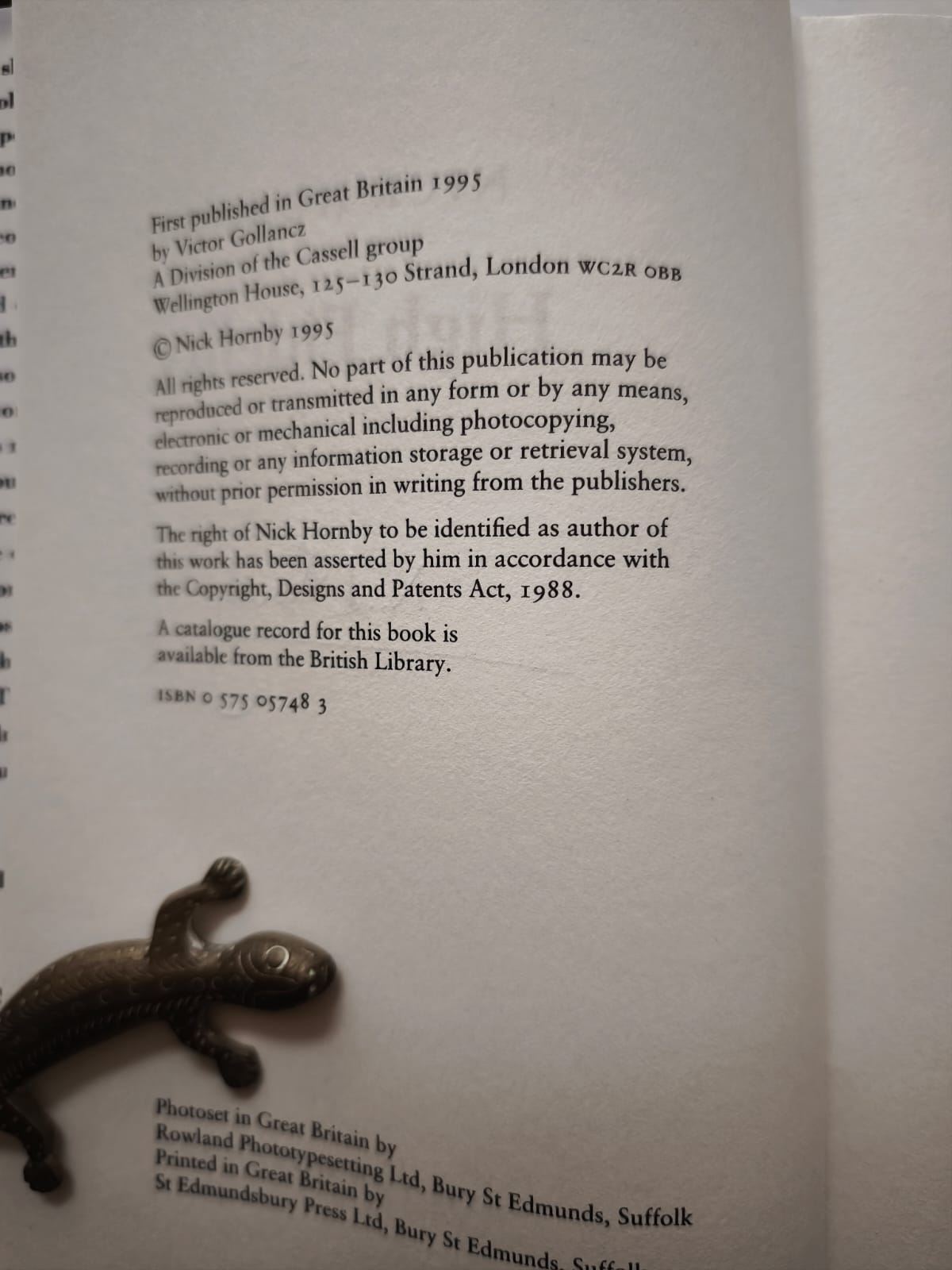 High Fidelity SIGNED, FIRST EDITION