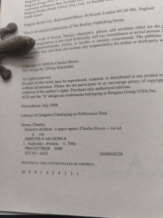Saturn's Children - A Space Opera FIRST EDITION