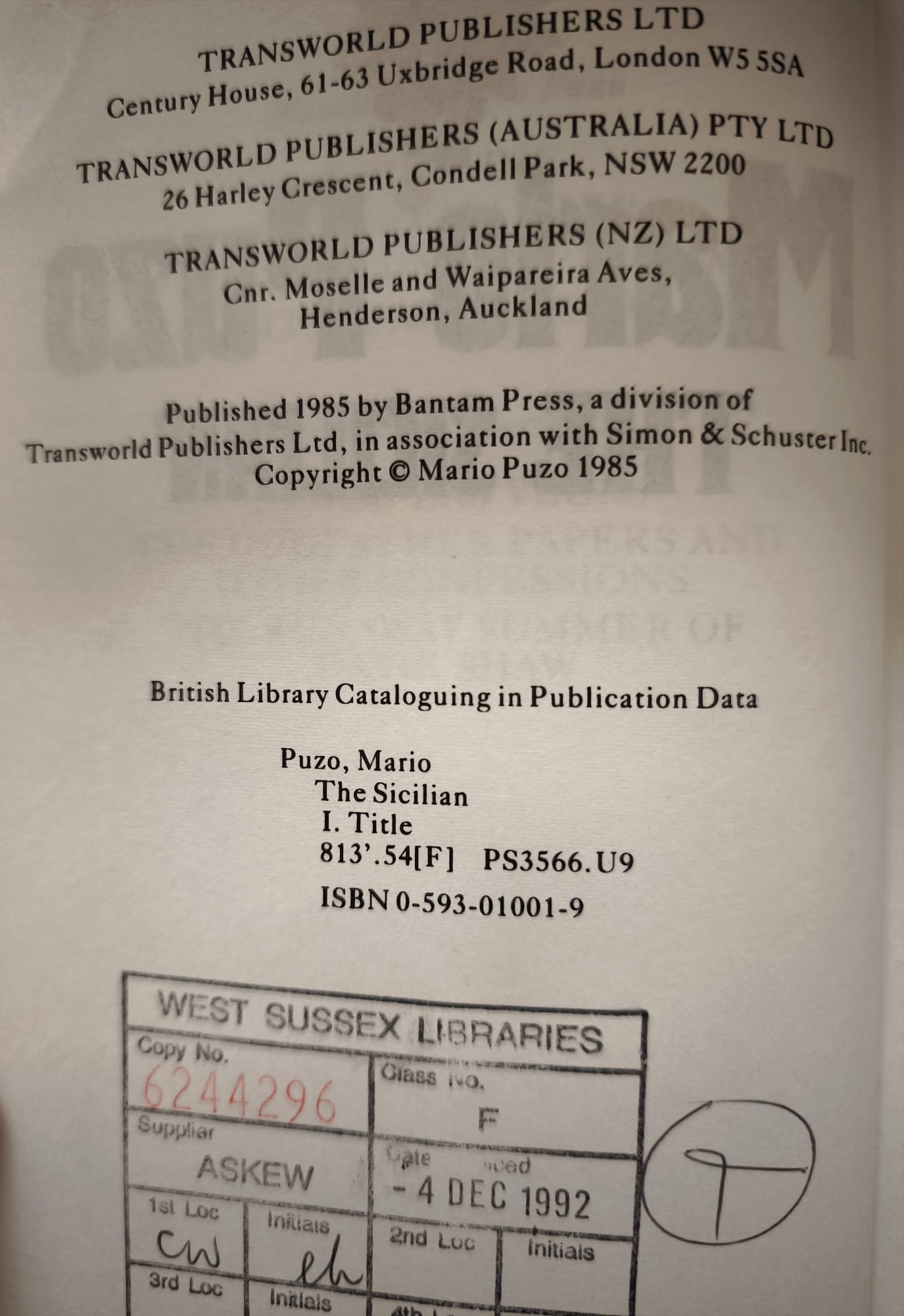 The Sicilian FIRST EDITION