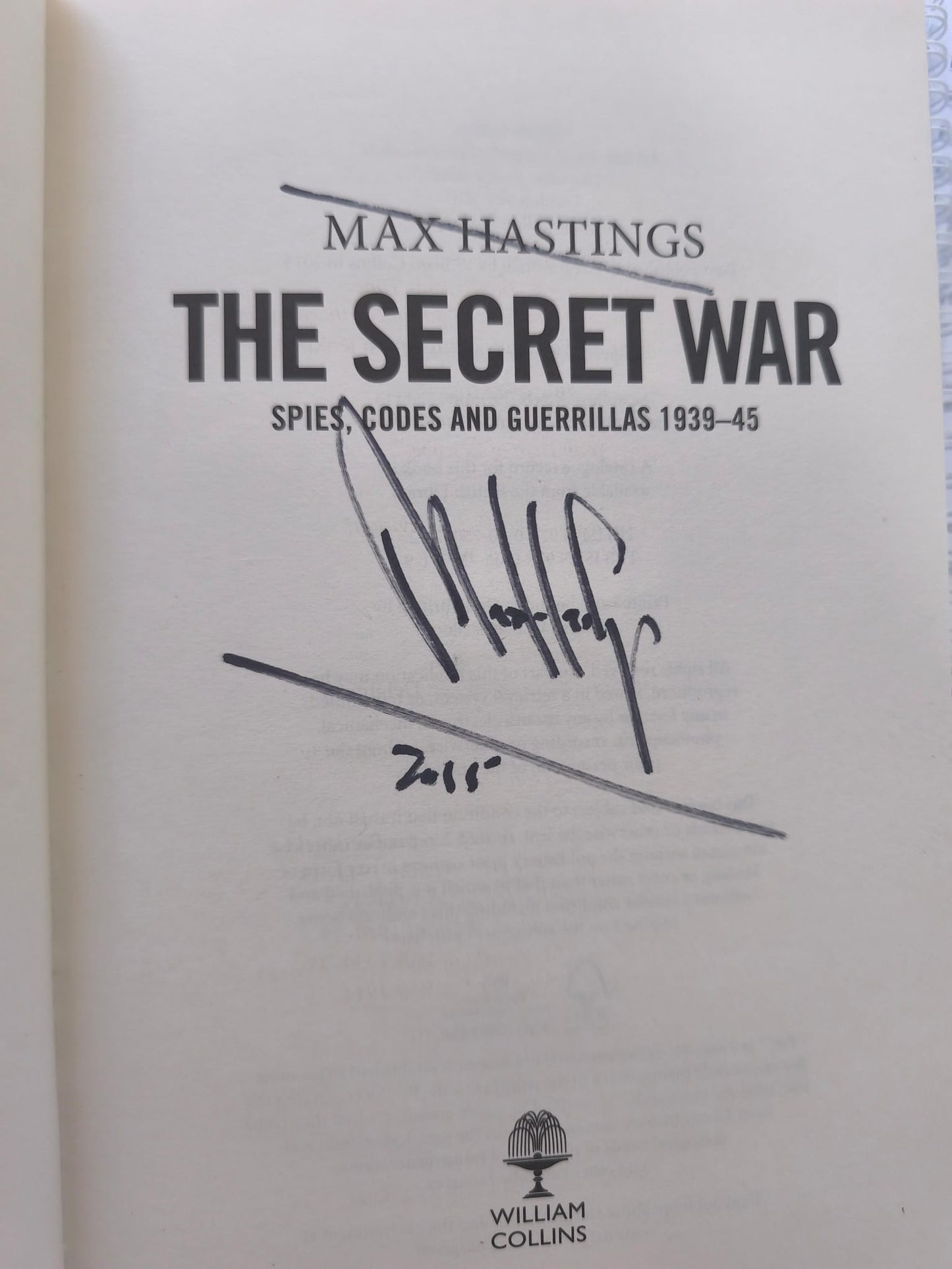 The Secret War SIGNED FIRST EDITION