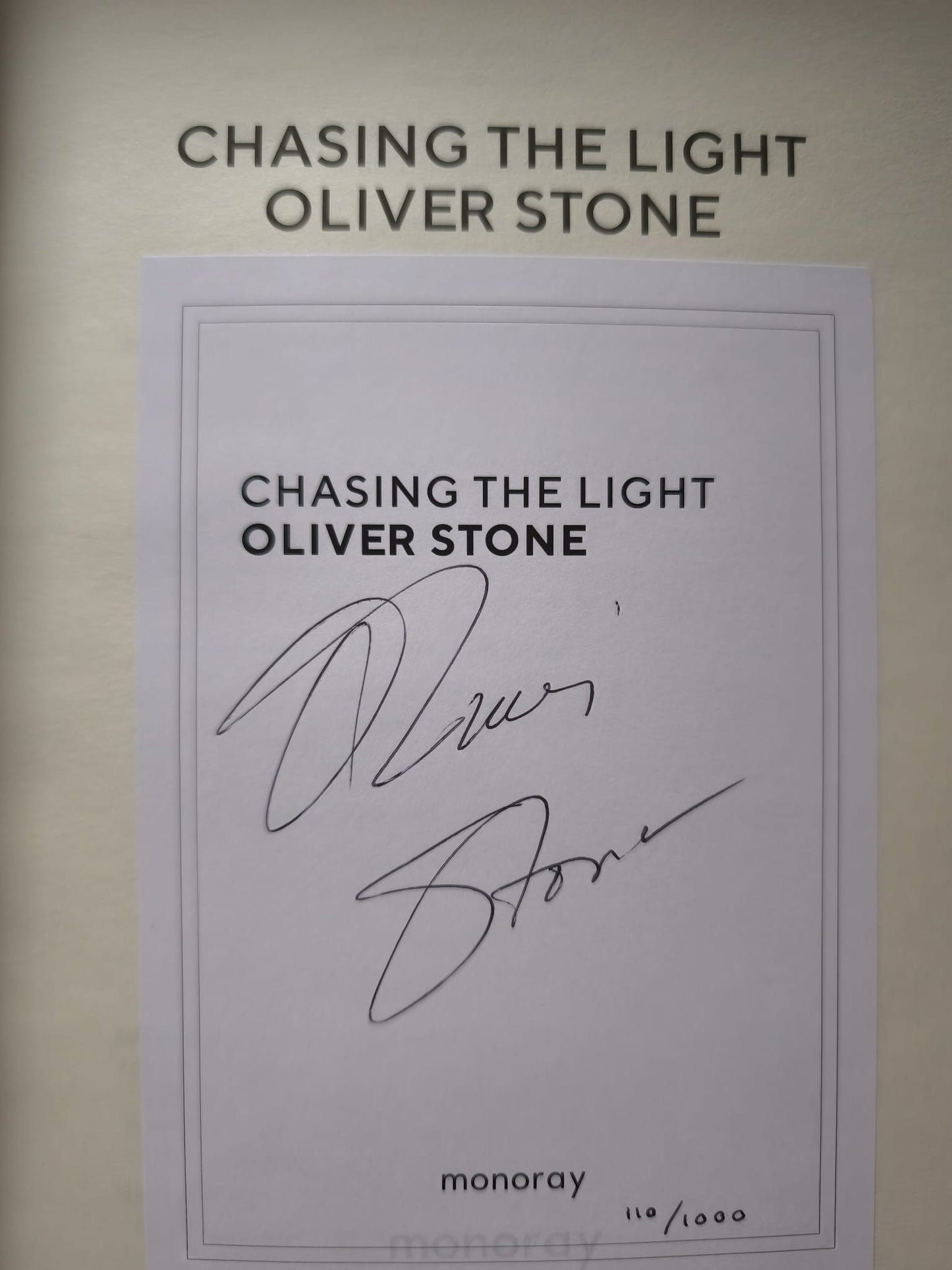 Chasing the Light SIGNED, FIRST EDITION